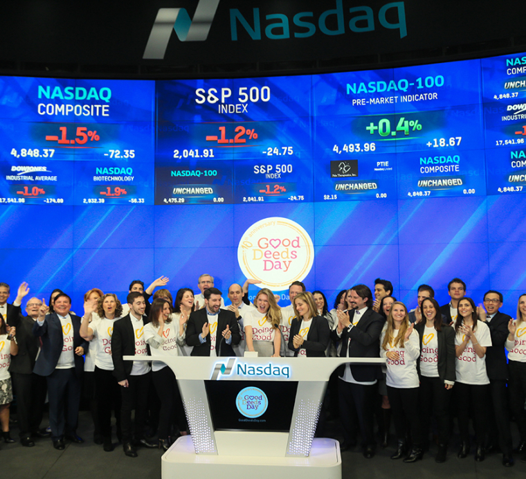 יום מעשים טובים בבורסה בניו יורק
